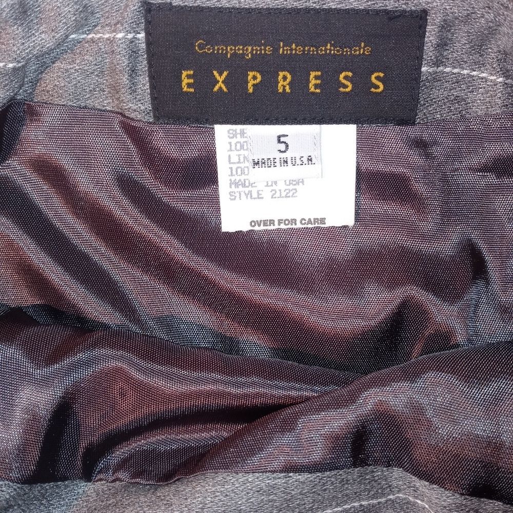 Y2k Vintage 90s Express Gray Wrap Skirt - image 2